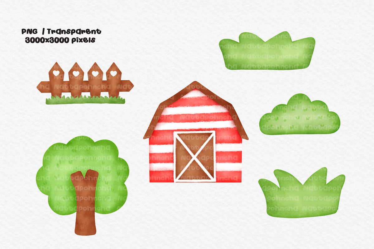 Watercolor Cute Sheep png clipart, an Animal Illustration by Nattapohncha (Photo 3 of 3)
