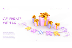 Celebrate With Us Isometric Landing