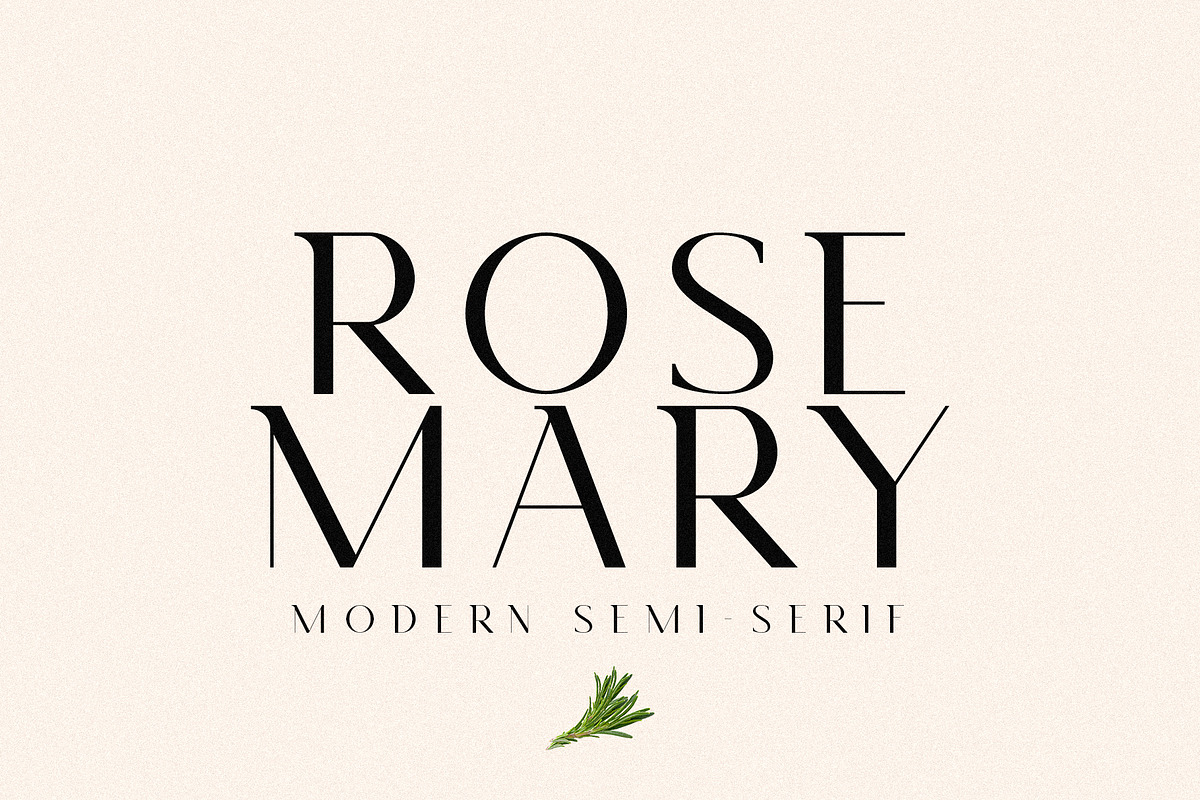 Rosemary - Modern Semi Serif, a Serif Font by Mikhail Fukurou (Photo 1 of 9)