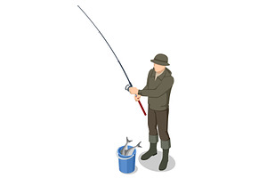 Isometric illustration of a, a Person Illustration by Golden Sikorka