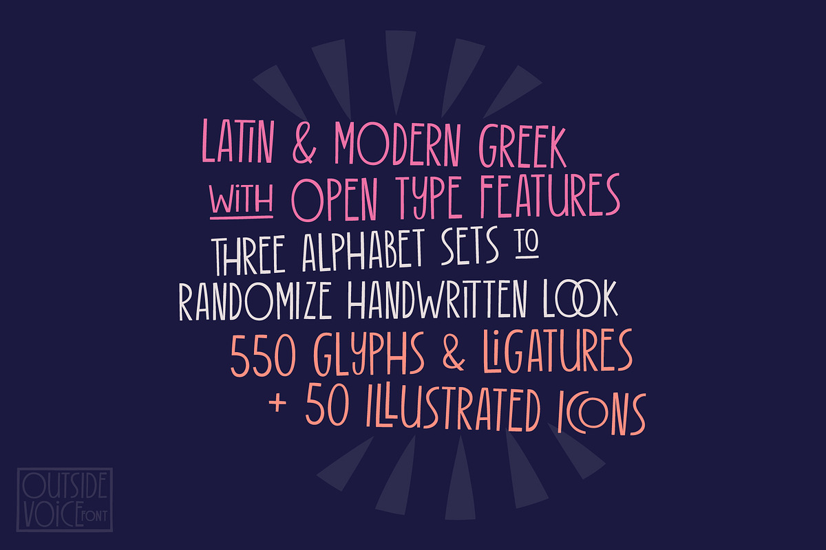 Outside Voice Handwritten Font preview 2