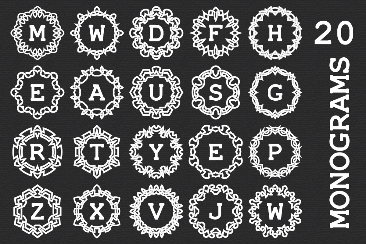 20 celtic monograms logos, a Branding & Logo Template by Guten Tag Vector (Photo 1 of 5)