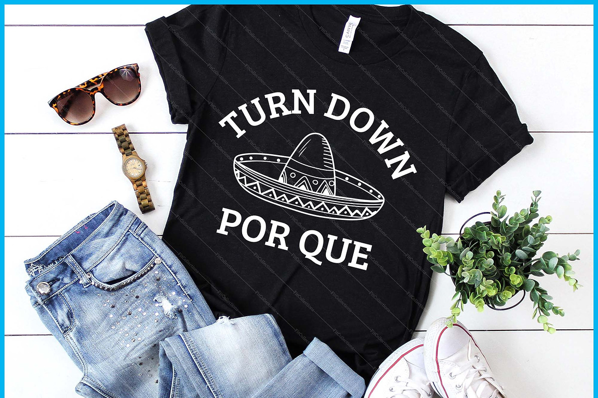 Turn Down Por Que Funny SVG PNG, a Graphic by Creativeusart (Photo 1 of 4)