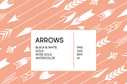 SVG Arrows, Gold Foil & Watercolor, a Graphic by Palette Pursuit (Thumbnail 3 of 6)