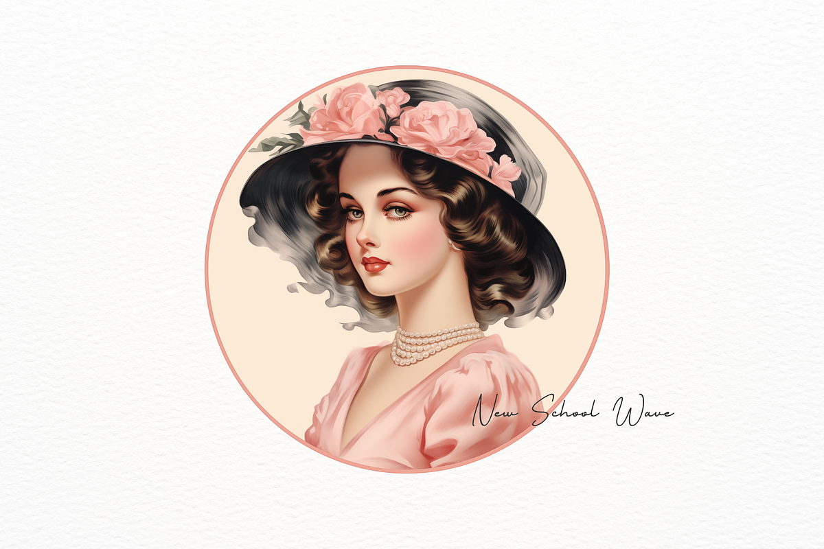 Victorian Elegant Lady Logo, a Person Illustration by New-School-Wave (Photo 2 of 5)