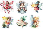 Christmas Fairy Clipart, an Illustration by DreamArtGraphic (Thumbnail 3 of 5)