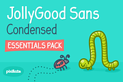 JollyGood Sans Condensed Basic Pack, a Script Font by Letradora (Thumbnail 1 of 6)