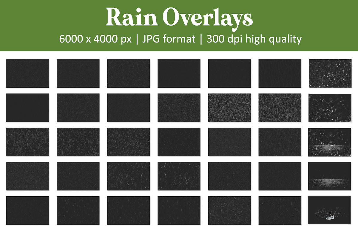 Realistic Rain Overlays, an Object Graphic by DreamyOverlay (Photo 7 of 7)