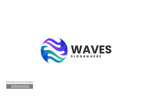 Waves Gradient Colorful Logo, a Branding & Logo Template by ivan_artnivora