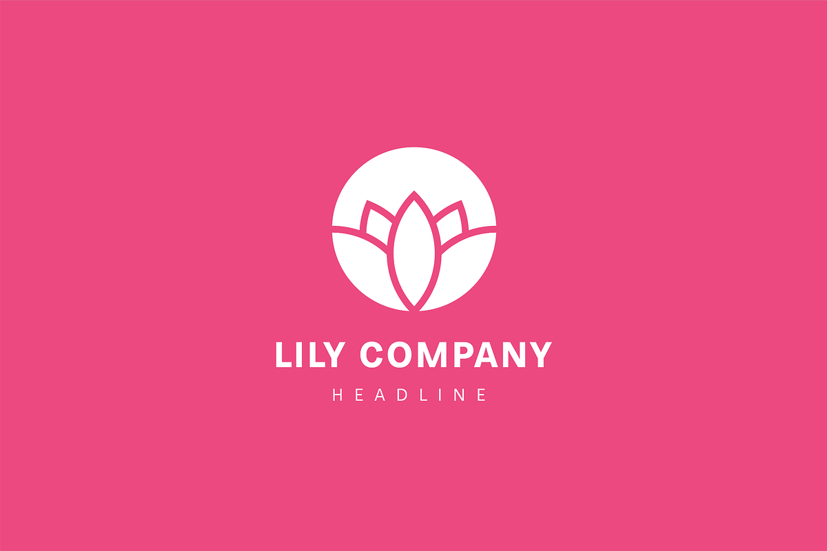 Lily logo template., a Branding & Logo Template by Anton Akhmatov (Photo 3 of 3)