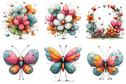 Whimsical Spring Butterfly Clipart, an Illustration by DreamPrint404 (Thumbnail 4 of 6)