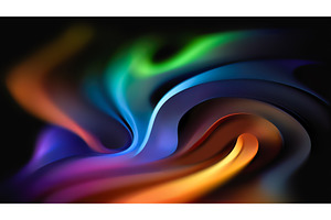 Colorful Swirls Create a Vibrant, an Illustration by BazziBa♥