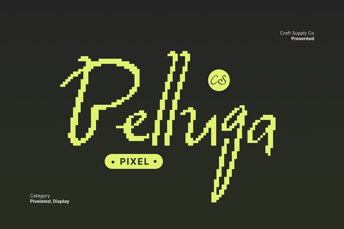 CS Belluga Pixel, a Handwritten Font by Craft Supply Co. (Photo 1 of 8)