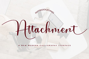 Attachment, a Font by PollemSt