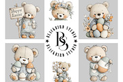 Whimsical Easter Bear Clipart, an Illustration by Black Bird Studio (Thumbnail 5 of 5)