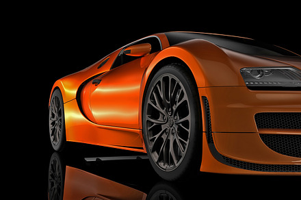 Sport car in perspective featuring car, black, and luxury, a Transportation Photo by Pozitivo