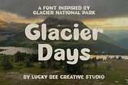 Glacier Days | Vintage, Playful Font, a Sans Serif Font by Lucky Bee Creative Studio (Thumbnail 1 of 13)