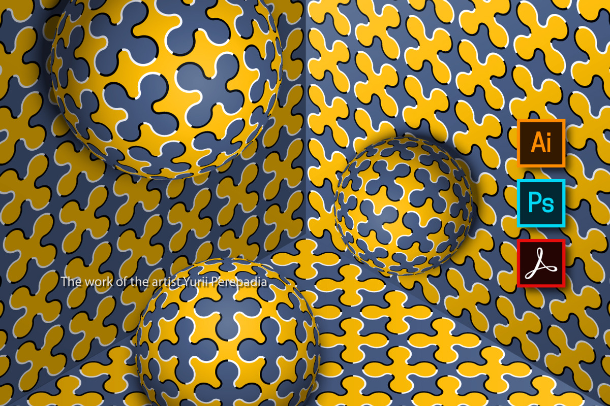 Isometric Spheres moving illusion, an Object Illustration by Guten Tag Vector (Photo 2 of 2)