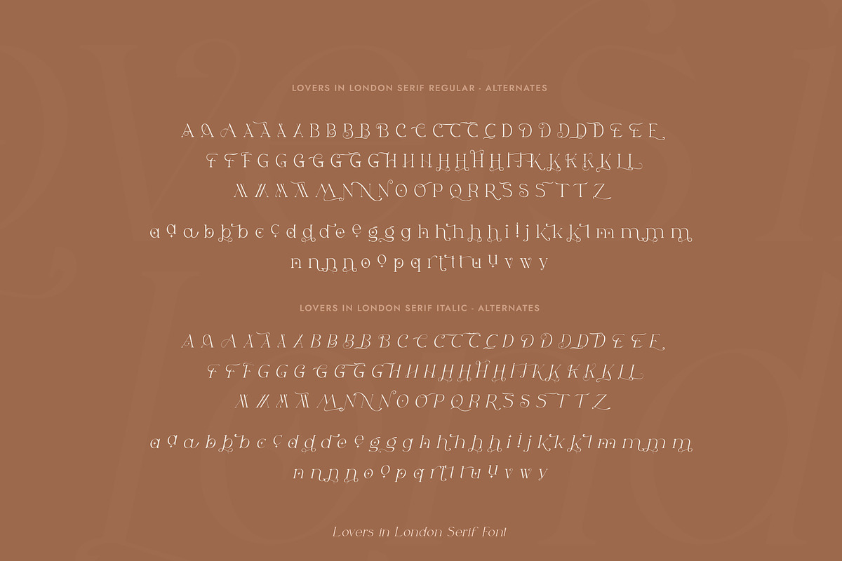Lovers in London Serif Duo, a Serif Font by Salt & Pepper Designs (Photo 9 of 11)