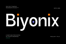Biyonix – Futuristic Tech Sans Font