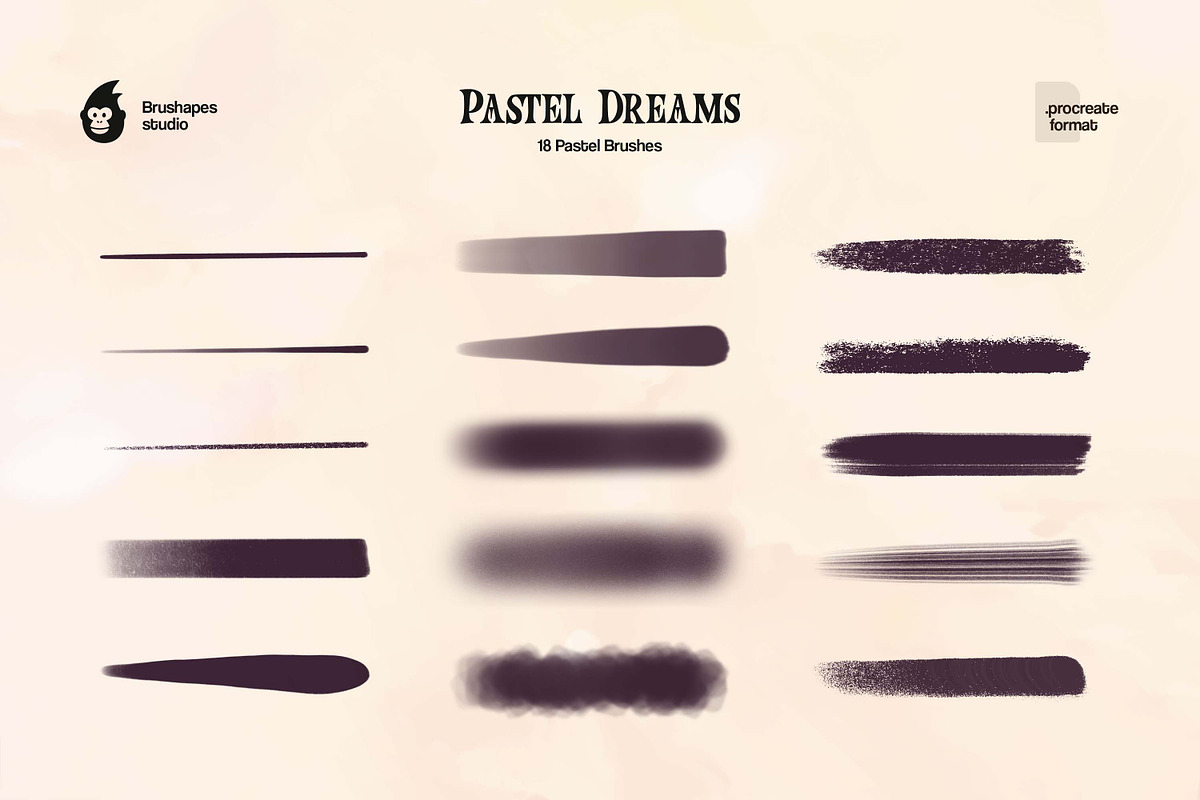 Pastel Dreams Procreate Brushes, a Brush Add-On by brushapes.com (Photo 4 of 10)