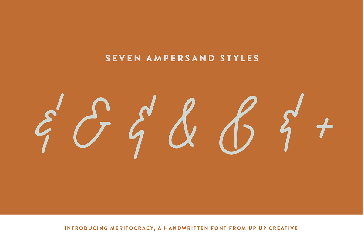 Meritocracy Handwritten Font, a Script Font by Up Up Creative (Photo 7 of 8)