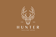 Linear Abstract Reindeer Head Logo, a Branding & Logo Template by Signatoro (Thumbnail 3 of 3)