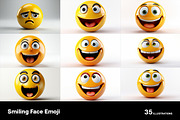 Smiling Face Emojis. 35 images, an Object Illustration by Handmadefont (Thumbnail 8 of 10)