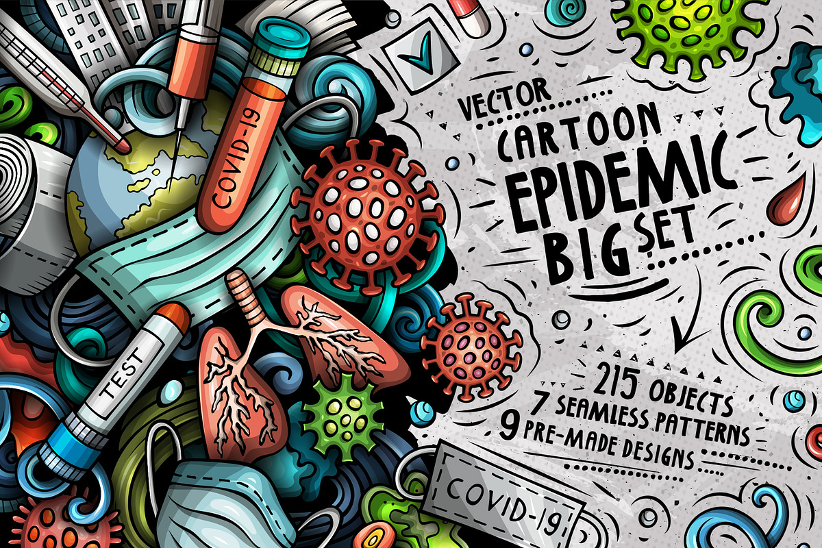 Epidemic Doodle Big Pack, a Healthcare Illustration by BALABOLKA (Photo 1 of 12)