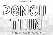 Pencil Thin, a Script Font by FreshTypeINK (Thumbnail 1 of 8)