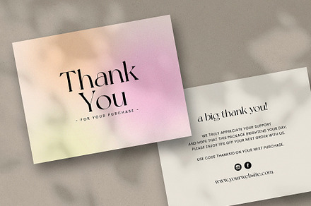 Modern Thank You Card Template, a Business Card Template by Summit Avenue