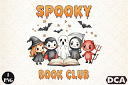 Spooky Book Club Witch Skeleton PNG, an Illustration by DreamCafeArt (Thumbnail 1 of 7)