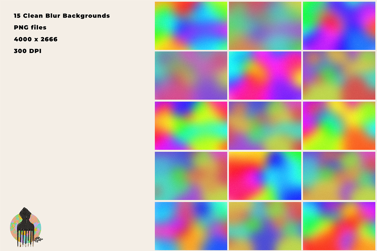 90s Retro Blur Gradient Backgrounds, a Gradient Add-On by The Blk Creative (Photo 3 of 3)