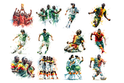 Africa Soccer Clipart, a Decorative Illustration by stickermadness (Thumbnail 2 of 4)