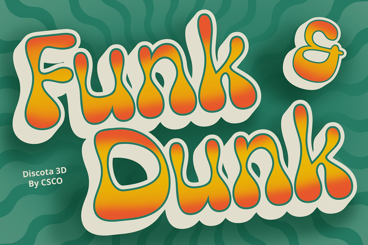Discota 3D, a Sans Serif Font by Craft Supply Co. (Photo 5 of 8)
