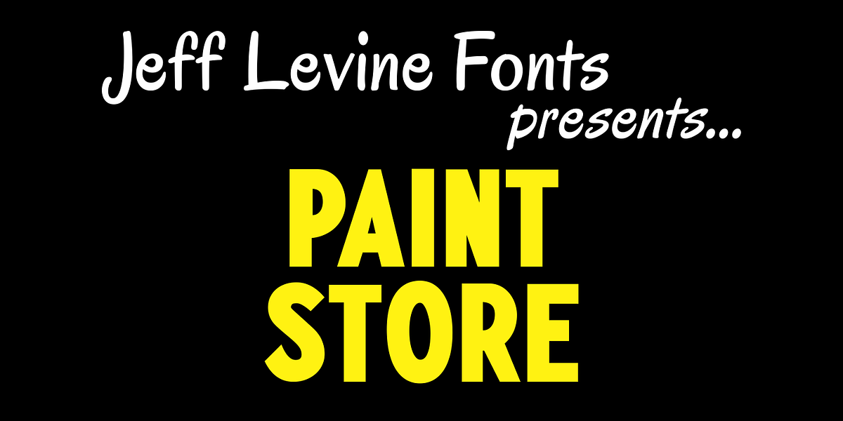 Paint Store JNL, a Sans Serif Font by Jeff Levine Fonts
