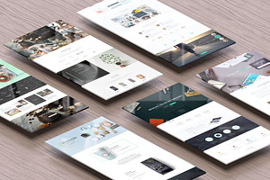 Webpages Presentation Mockups, an Advertising Mockup by RgraphicsDesign