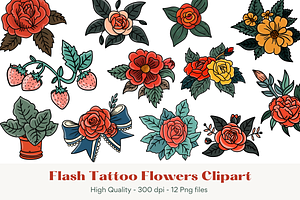 Flash Tattoo Clipart | Tattoo Flower