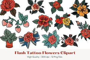 Flash Tattoo Clipart Tattoo Flower