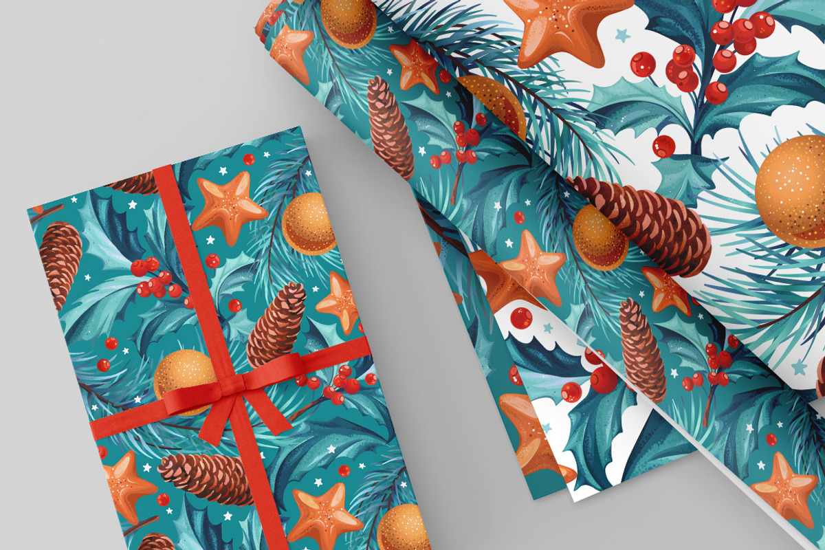 Christmas Set 1, a Background Graphic by Yulia Ogneva (Photo 7 of 7)