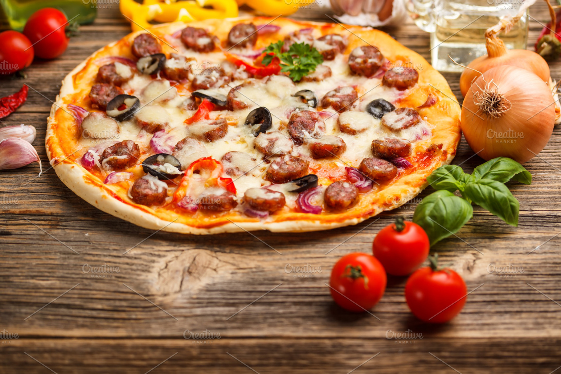 Delicious Pizza Stock Photo Containing Pizza And Whole