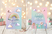 Birthday wish background template, a Graphic by Hanna's ArtLab (Thumbnail 5 of 5)