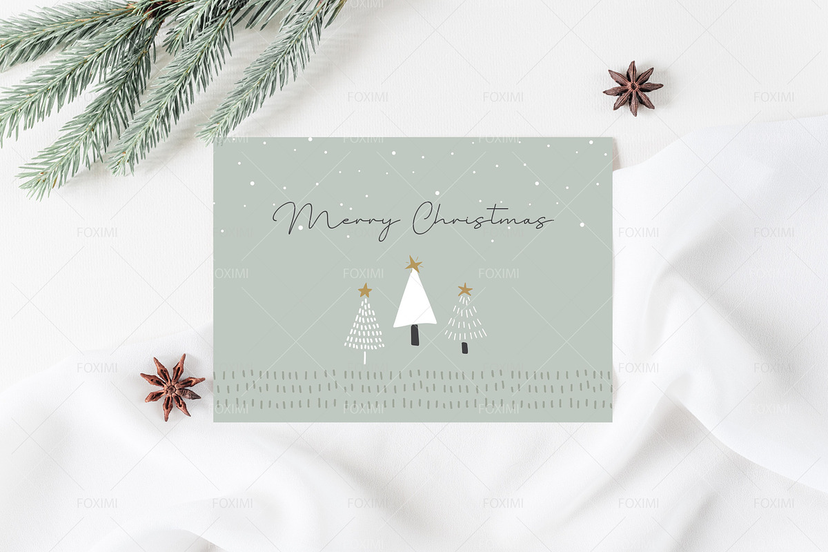 7x5 Christmas Card Mockup, P05, a Product Mockup by FOXIMIDesign (Photo 2 of 6)
