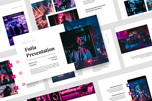 Futia : Neon Colors Powerpoint, a Presentation Template by Punkl Camp
