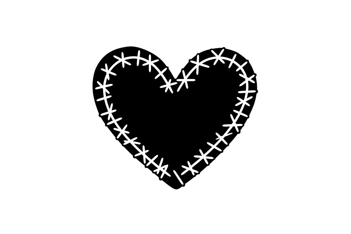 Stitched Heart Silhouette Vector Bun, an Illustration by Designs_River (Photo 33 of 41)