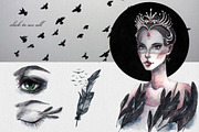 Odile. Black Swan collection, a Texture Illustration by Scarlet Heath Art (Thumbnail 4 of 12)