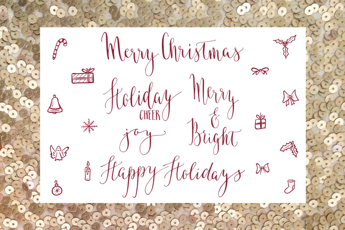 Holiday Calligraphy Overlays 2, an Illustration by Irina Vascovet (Photo 1 of 5)