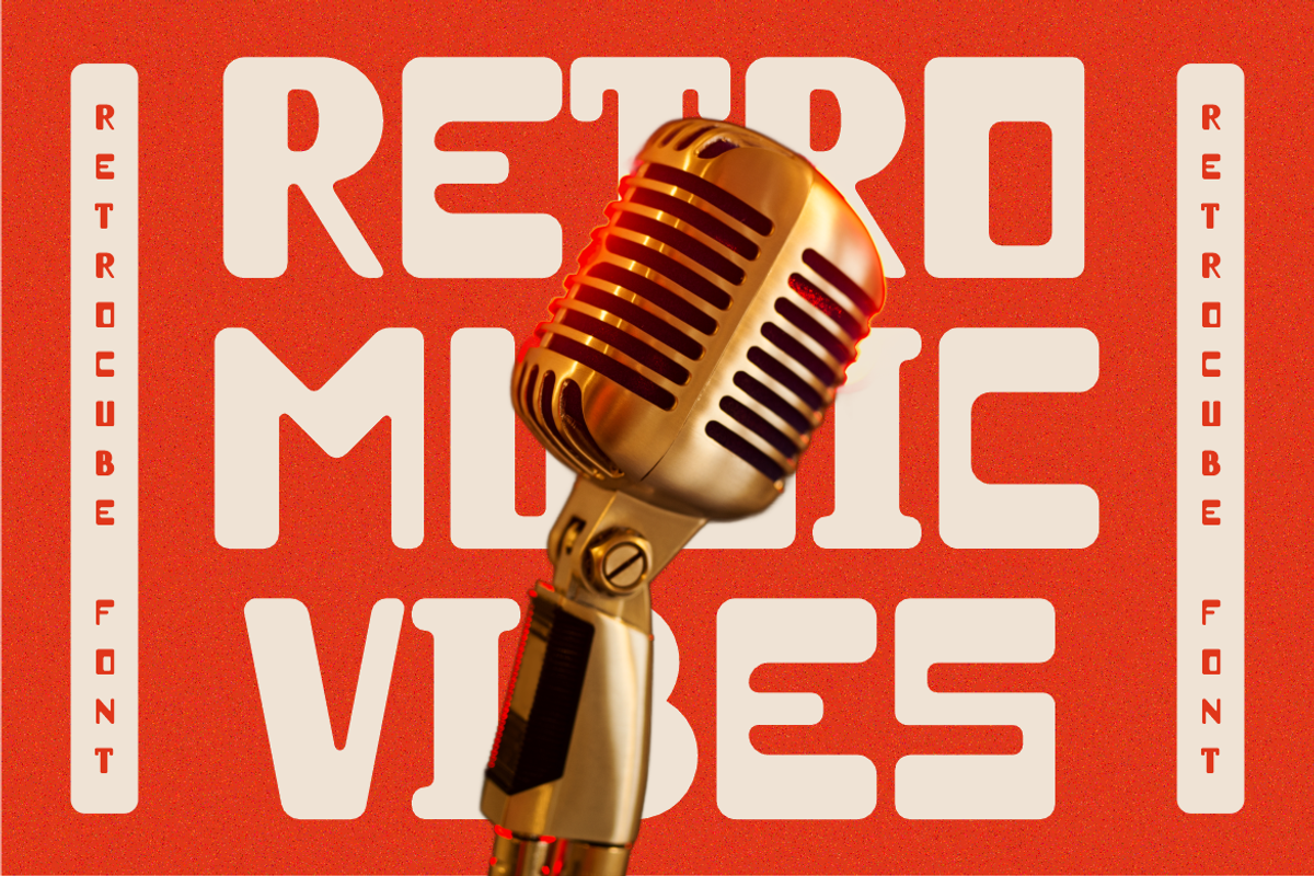 Retrocube Retro Square Display Font, a Font by PutraCetol Studio (Photo 4 of 5)