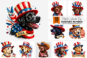 Patriotic Labrador PNG Bundle, a Graphic by Clipart Bloom (Thumbnail 1 of 11)