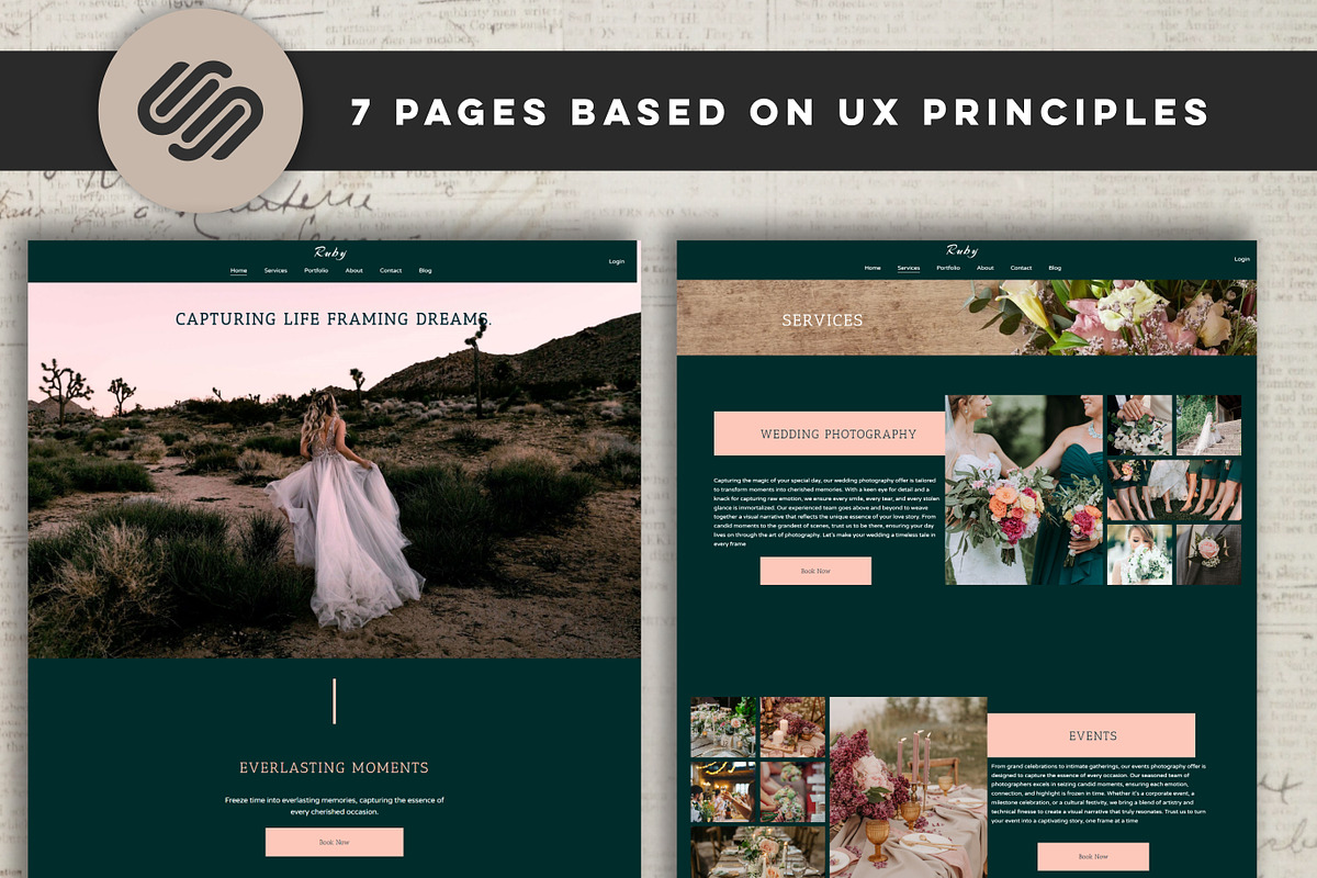 Squarespace photographer website, a Squarespace Template by Design House (Photo 4 of 10)